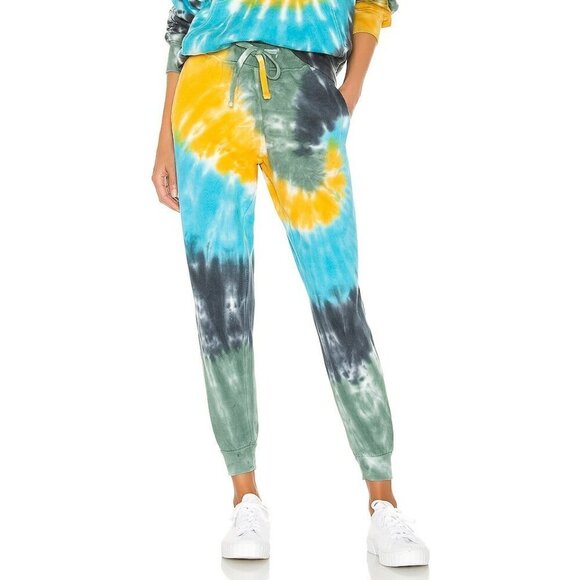 La" Detresse Pants - La' Detresse Acid Wash Limeade Tie Dye Sweatpants •M